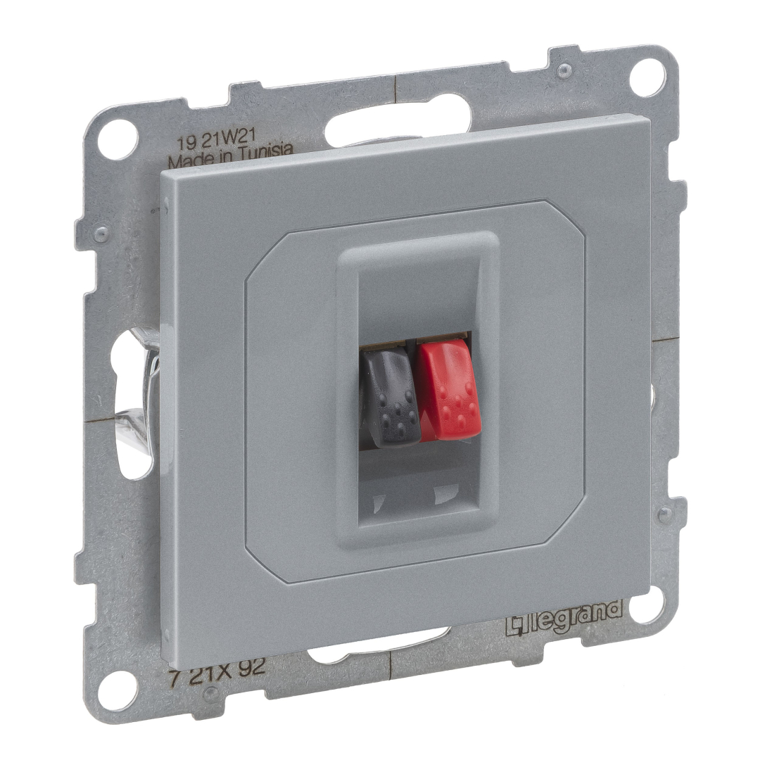 Розетка аудіо для динаміків Legrand SUNO 721392 алюміній купити