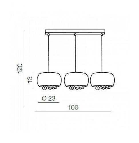 Подвесной светильник Azzardo AZ2455 Quince 3 купити