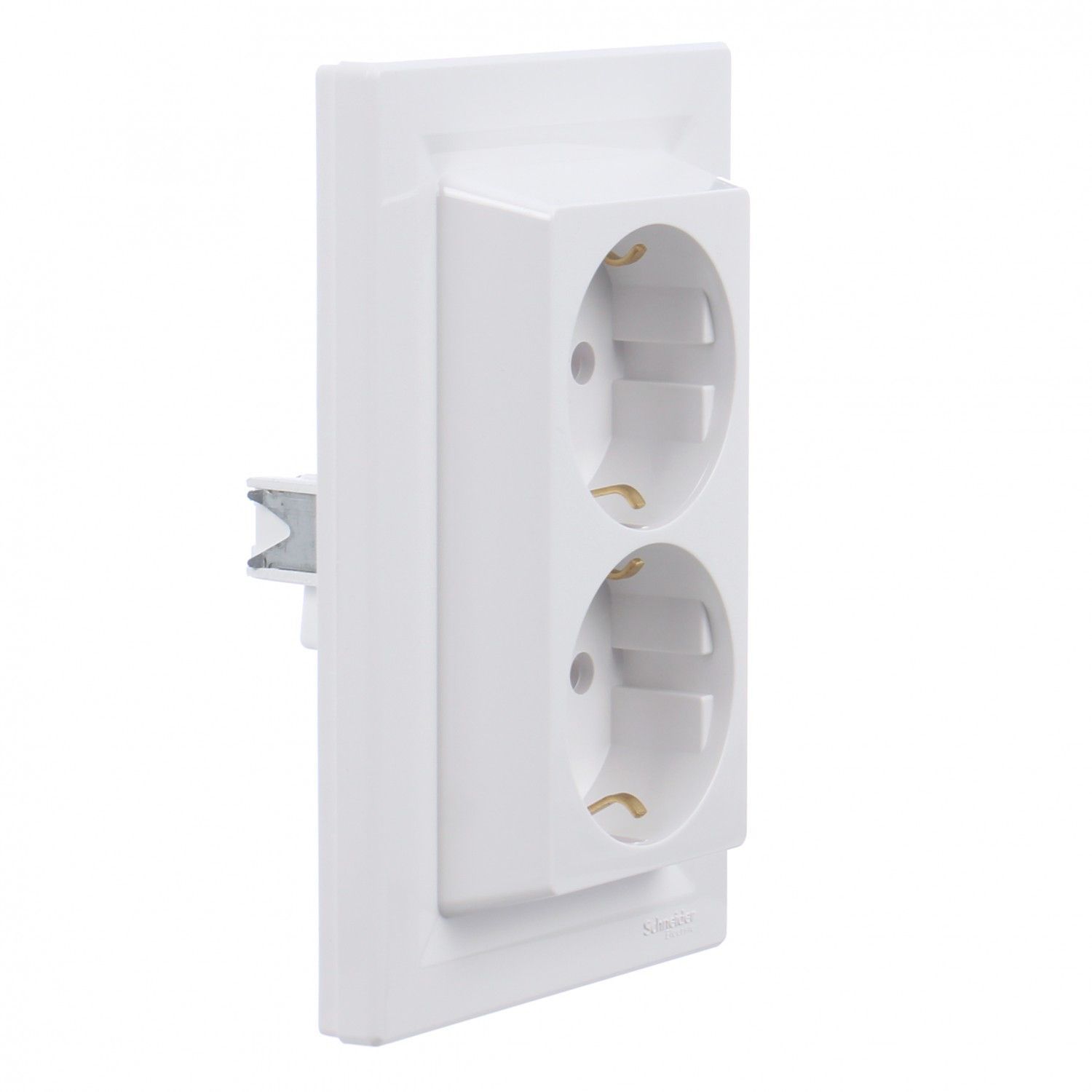 Розетка подвійна з заземляючим контактом, білий (EPH9900121) купити