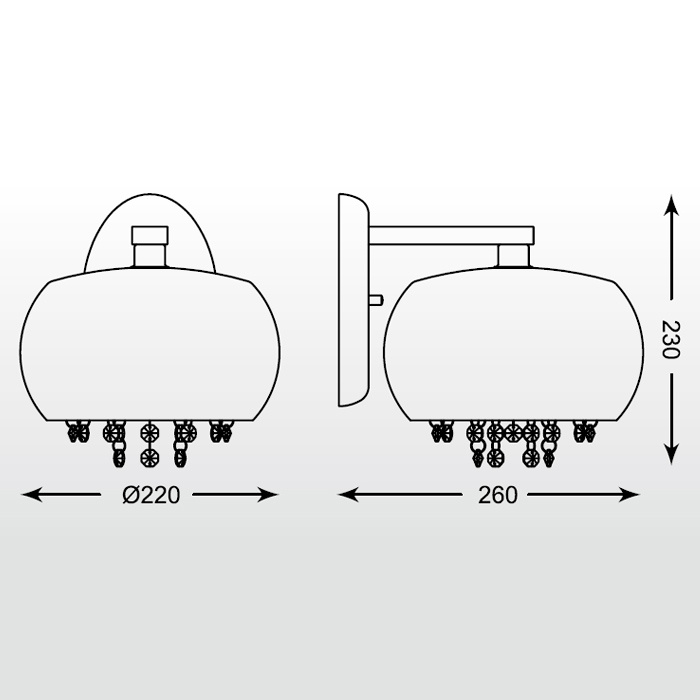 Бра Zuma Line W0076-01E-F4GQ VISTA купити