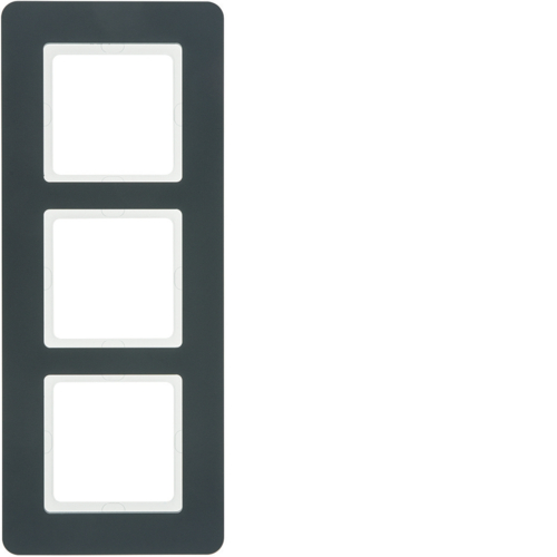 Рамка 3Х пластикова антрацит, Q.7 10136186 купити