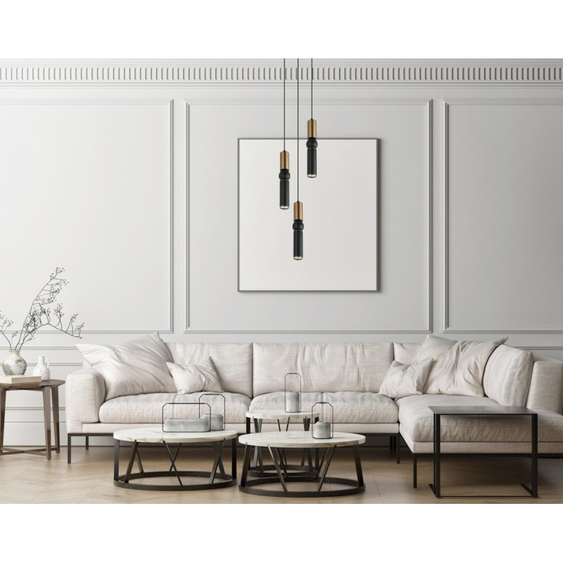 Підвісний світильник ITALUX PND-14290-3-BRO-BK Isidora купити