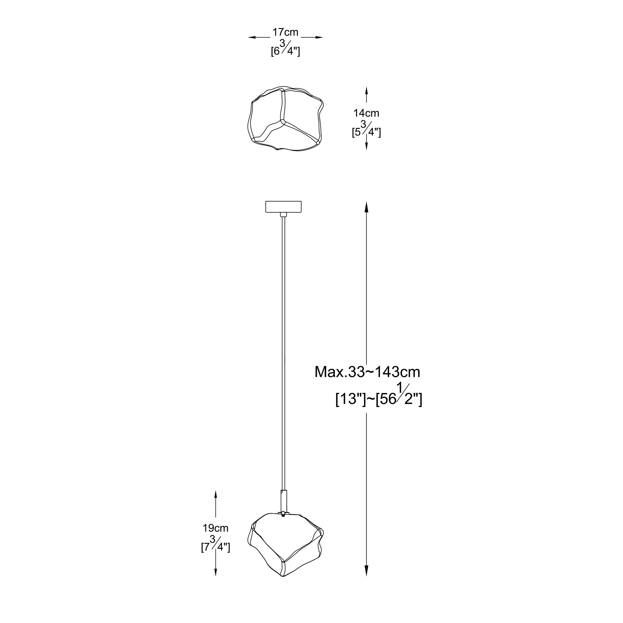 Подвесной светильник Zuma Line P0488-01F-F4FZ ROCK (34058) купити