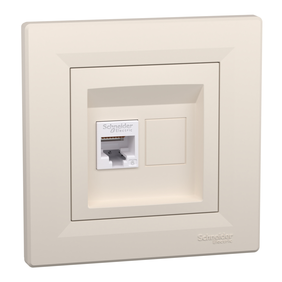 Розетка комп'ютерна, rj45, кат.6, utp, кремовий (EPH4700123) купити