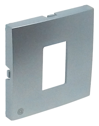 Центральная панель розетки компютерной LOGUS металлик алюминиевый купити