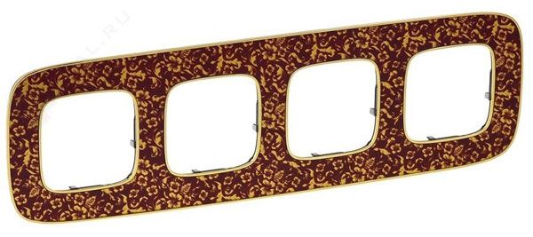 Рамка 4 поста, барокко пурпур, Valena ALLURE (754444) купити