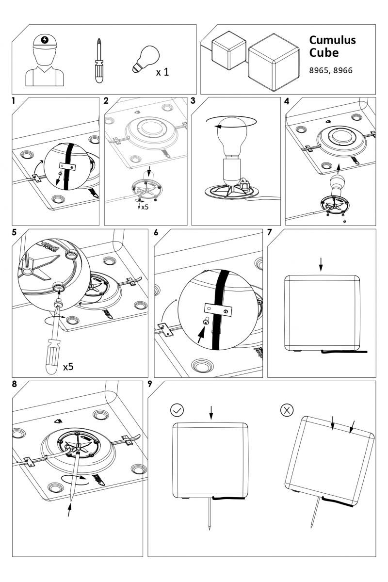 Уличный светильник Nowodvorski 8966 Cumulus Cube купити