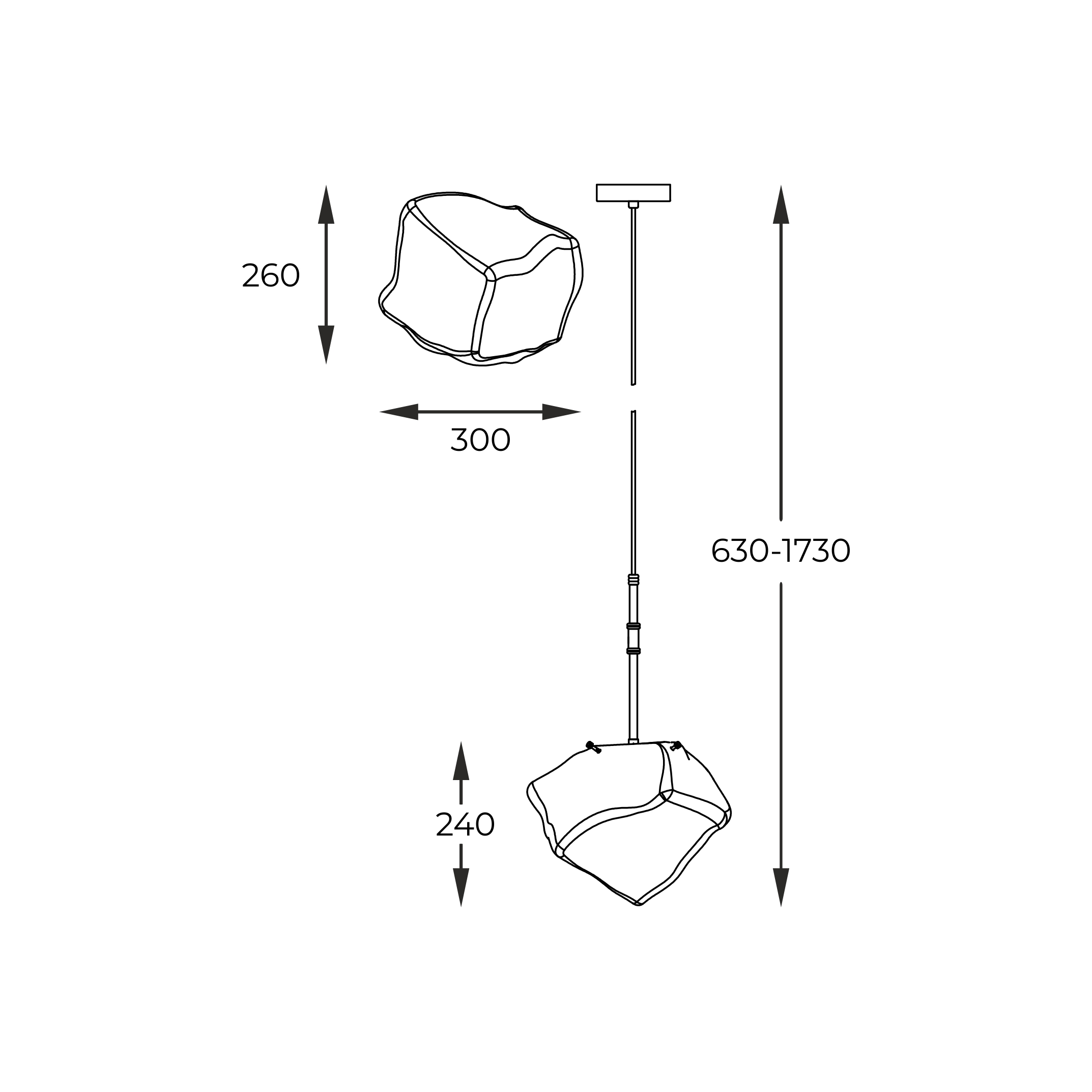 Подвесной светильник Zuma Line P0488-01M-SEAC ROCK купити