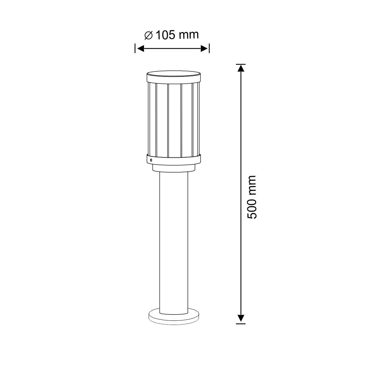 Вуличний світильник Goldlux 312310 Fiord E27 10W IP44 купити