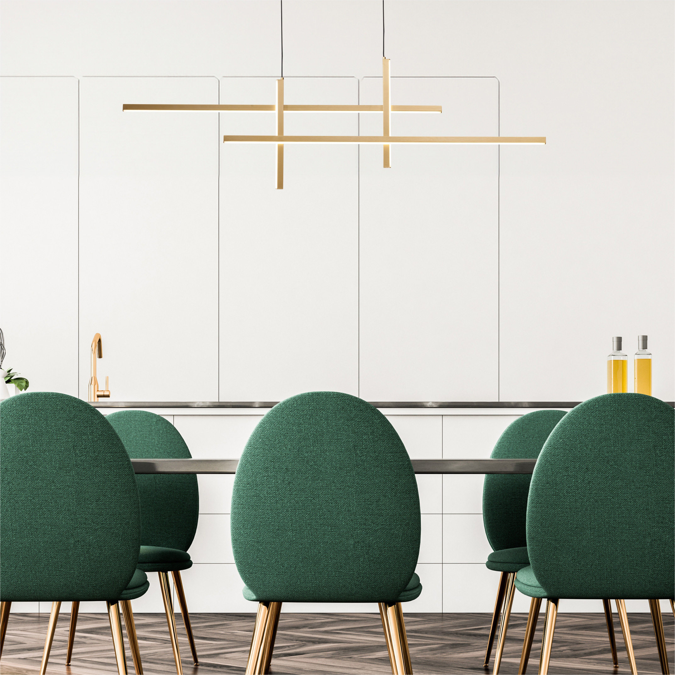 Підвісний світильник Zuma Line 22008P-BK/GD EDGE купити