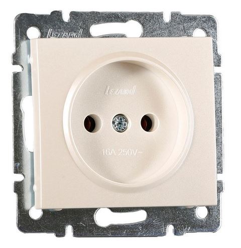 Розетка б/з, перлинно-білий перламутр Lezard RAIN (703-3088-121B) купити
