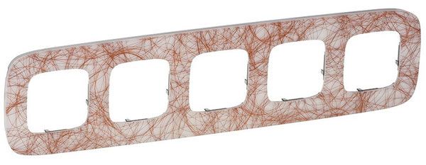 Рамка 5 постов, итальянская фантазия, Valena ALLURE (754495) купити