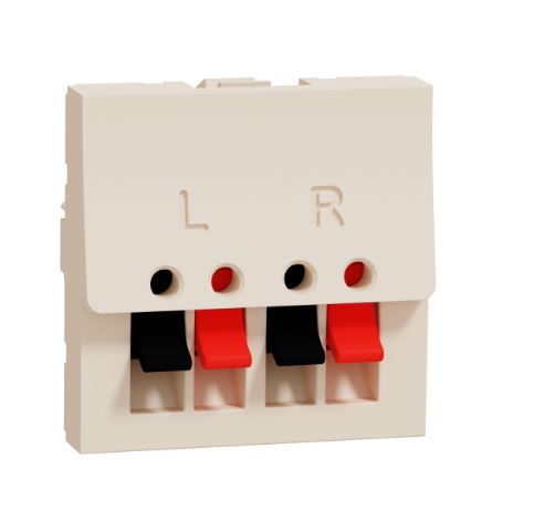 АУДИО-розетка двойная, Unica New NU348644 бежевый купити