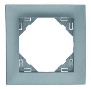 Рамка одинарная универсальная LOGUS металлик алюминиевый купити