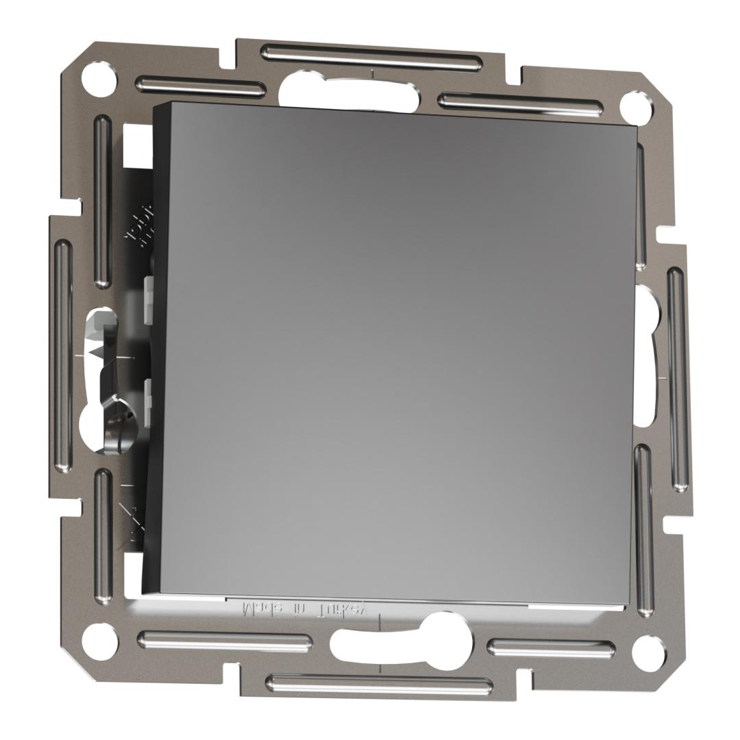 Вимикач одноклавішний самозажимний, антрацит (EPH0100171) купити