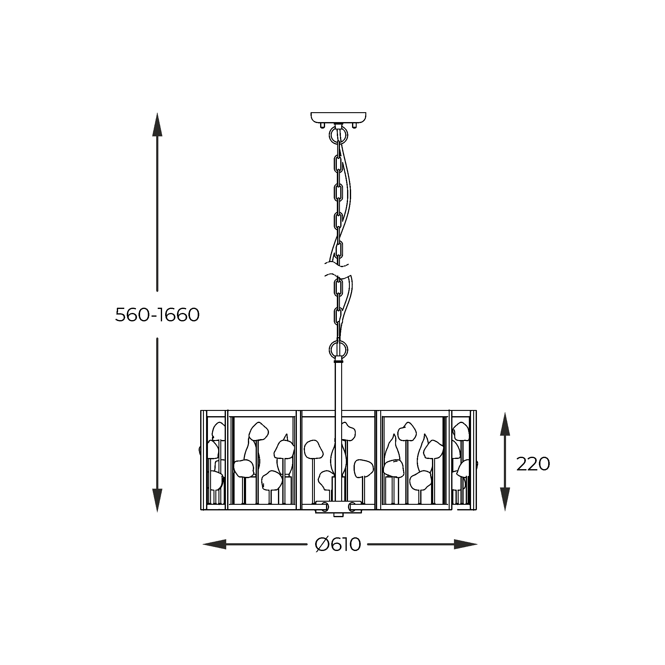 Подвесной светильник Zuma Line P0541-05A-SDAC CAROLINE купити