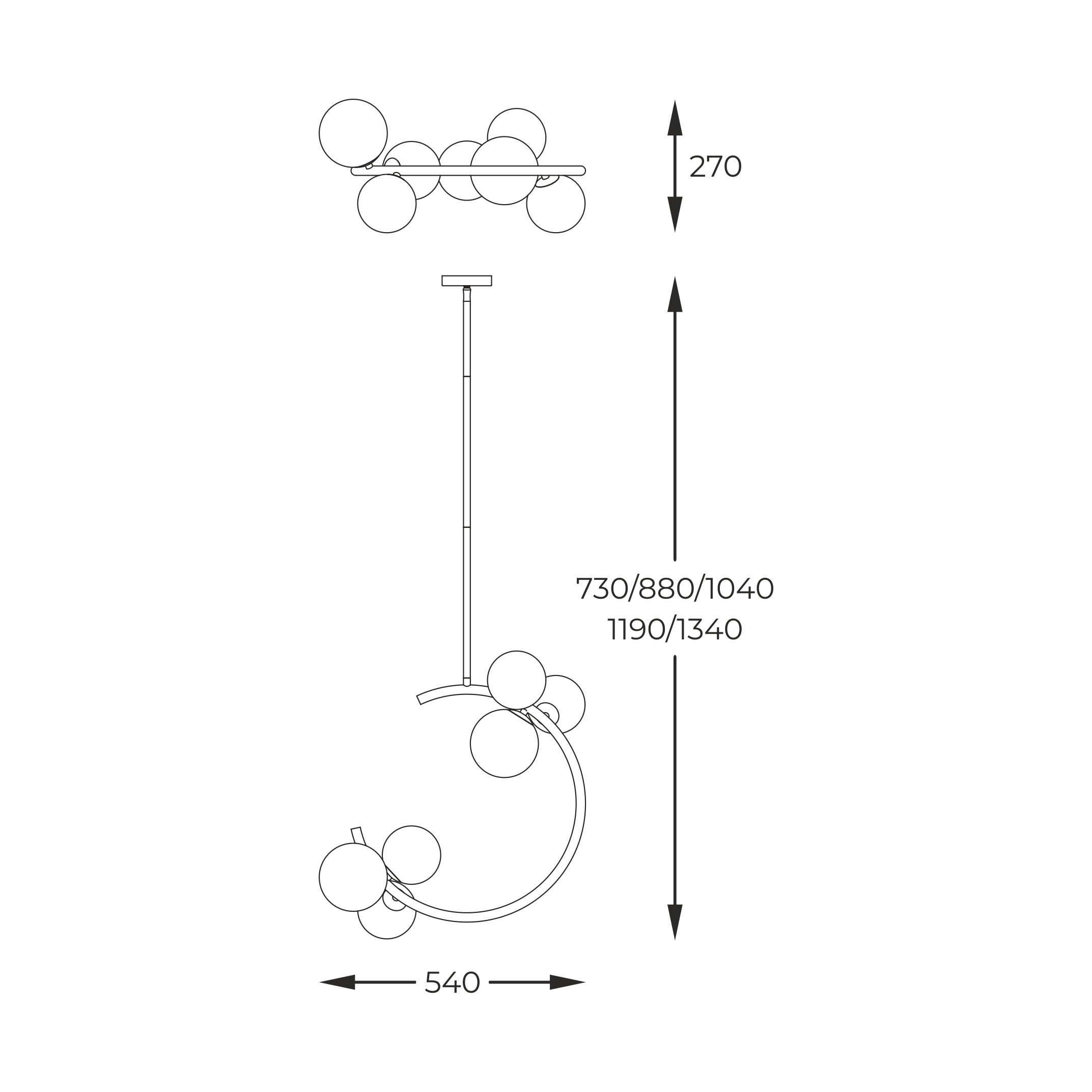 Підвісний світильник Zuma Line P0454-06Q-F7AA MOLECULE купити