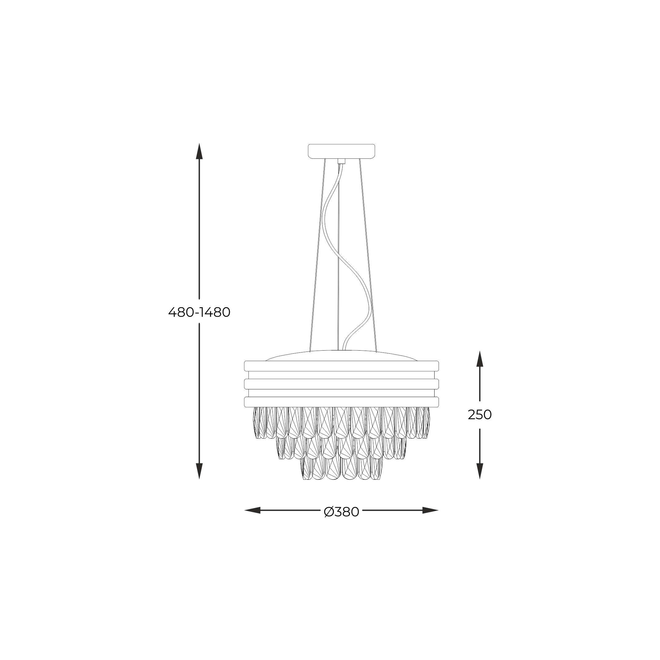 Підвісний світильник Zuma Line P0525-04A-P7D7 NAICA (50895) купити