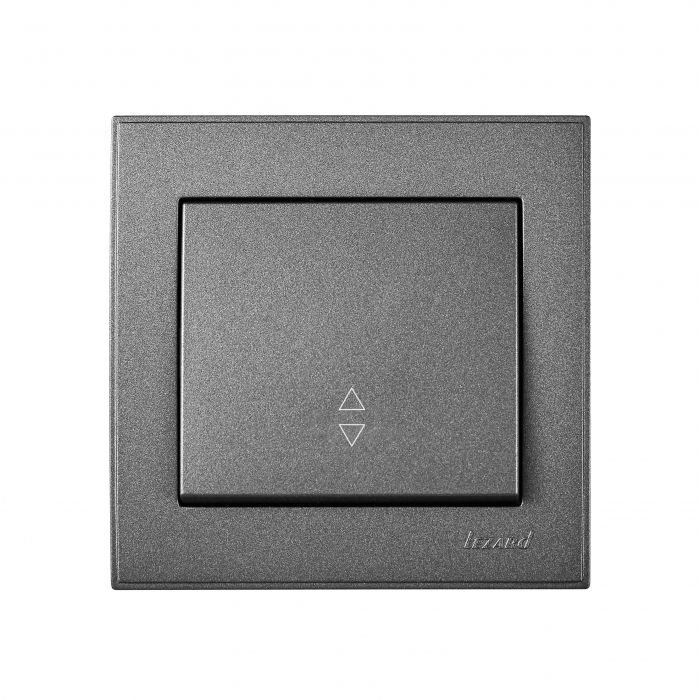 Выключатель проходной, антрацит LEZARD RAIN (703-4288-105) купити