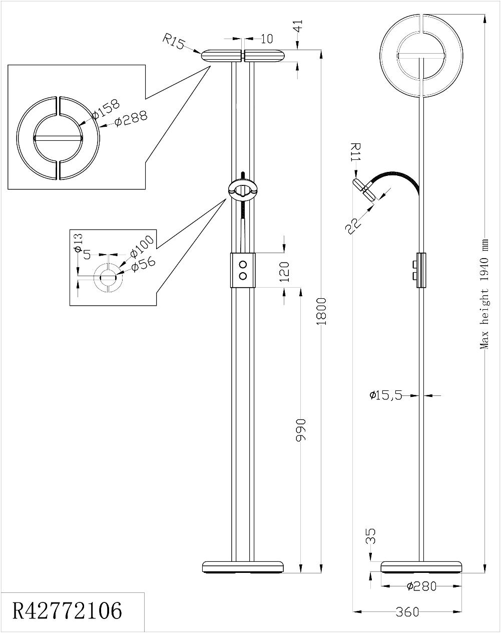 Торшер REALITY R42772106 AVIGNON купити