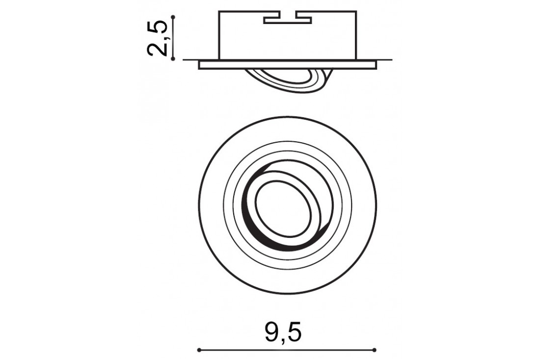 Точковий світильник Azzardo AZ2430 Caro R SN-6810R-WH (17168) купити