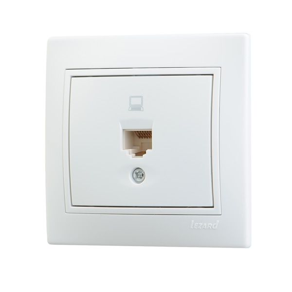 Розетка компьютерная Lezard Mira, белый (701-0202-139) купити