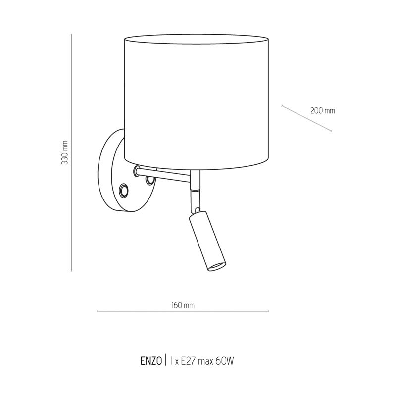 Бра TK LIGHTING 4265 ENZO купити