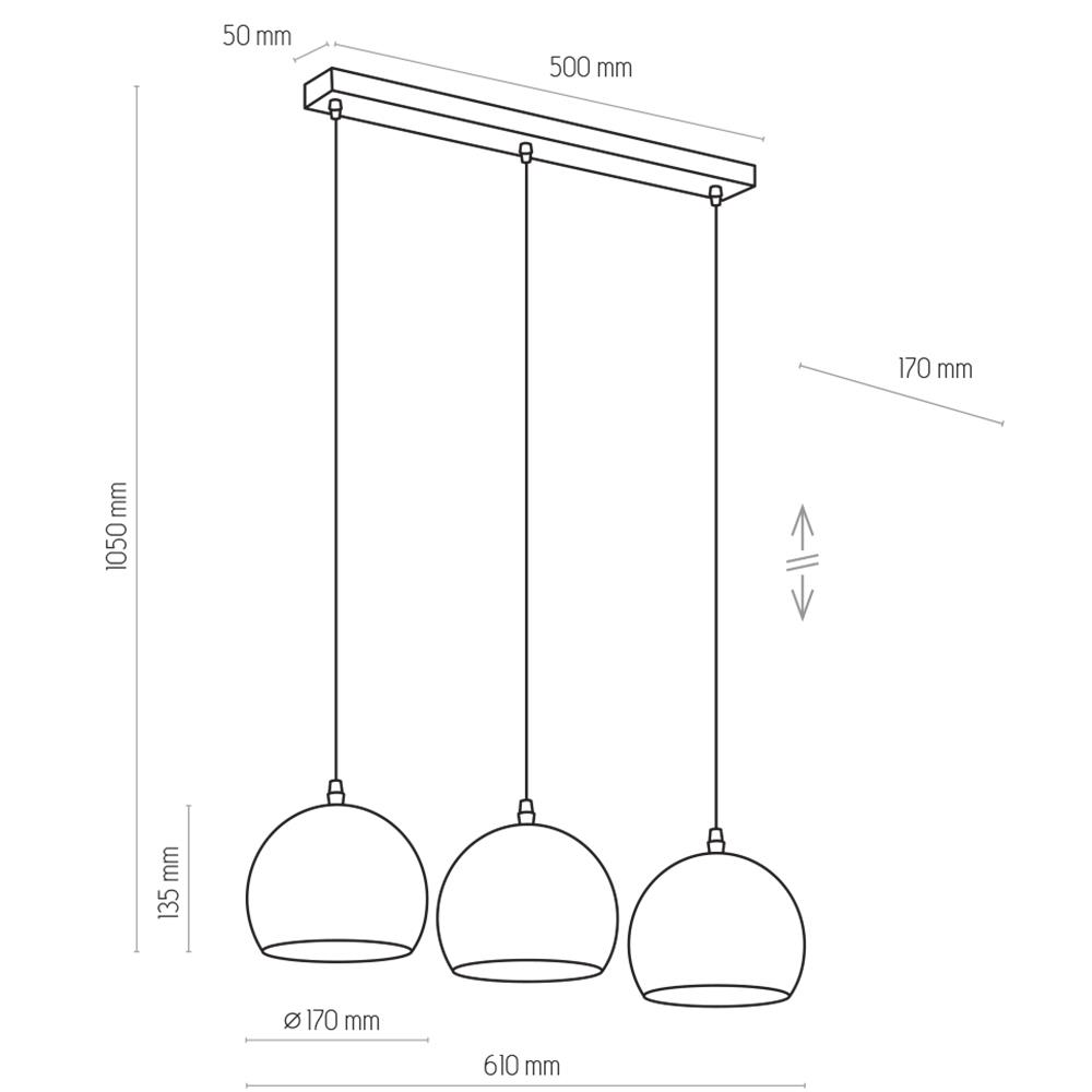 Подвесной светильник TK LIGHTING 3449 YODA GOLD ORBIT купити