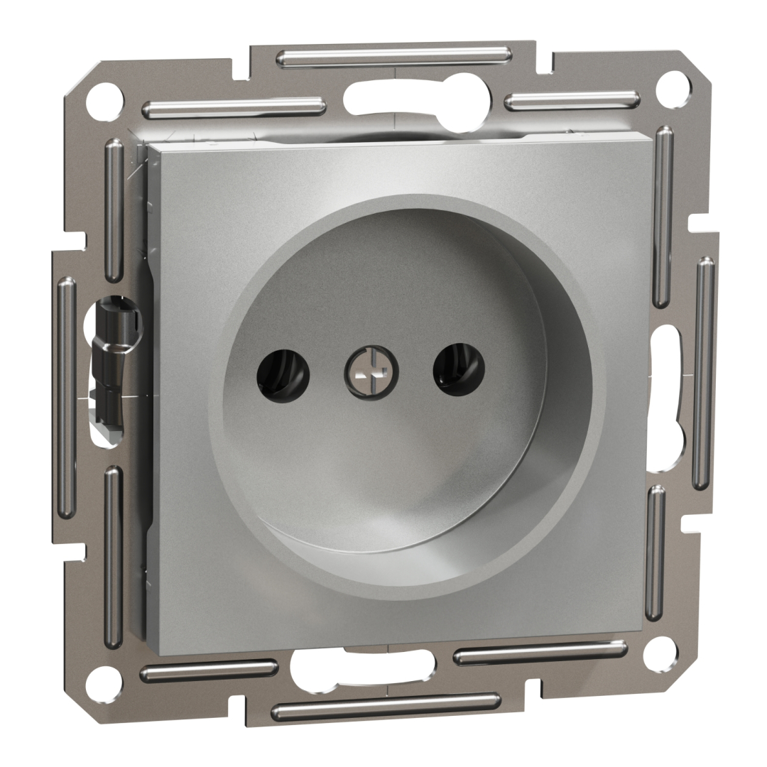 Розетка без заземляючого контакту, алюміній (EPH3000161) купити