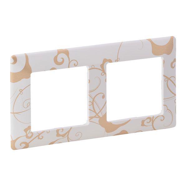 Рамка 2 поста, ампир белый, Valena LIFE (754102) купити