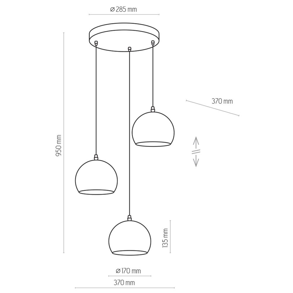 Подвесной светильник TK LIGHTING 3448 YODA GOLD ORBIT купити