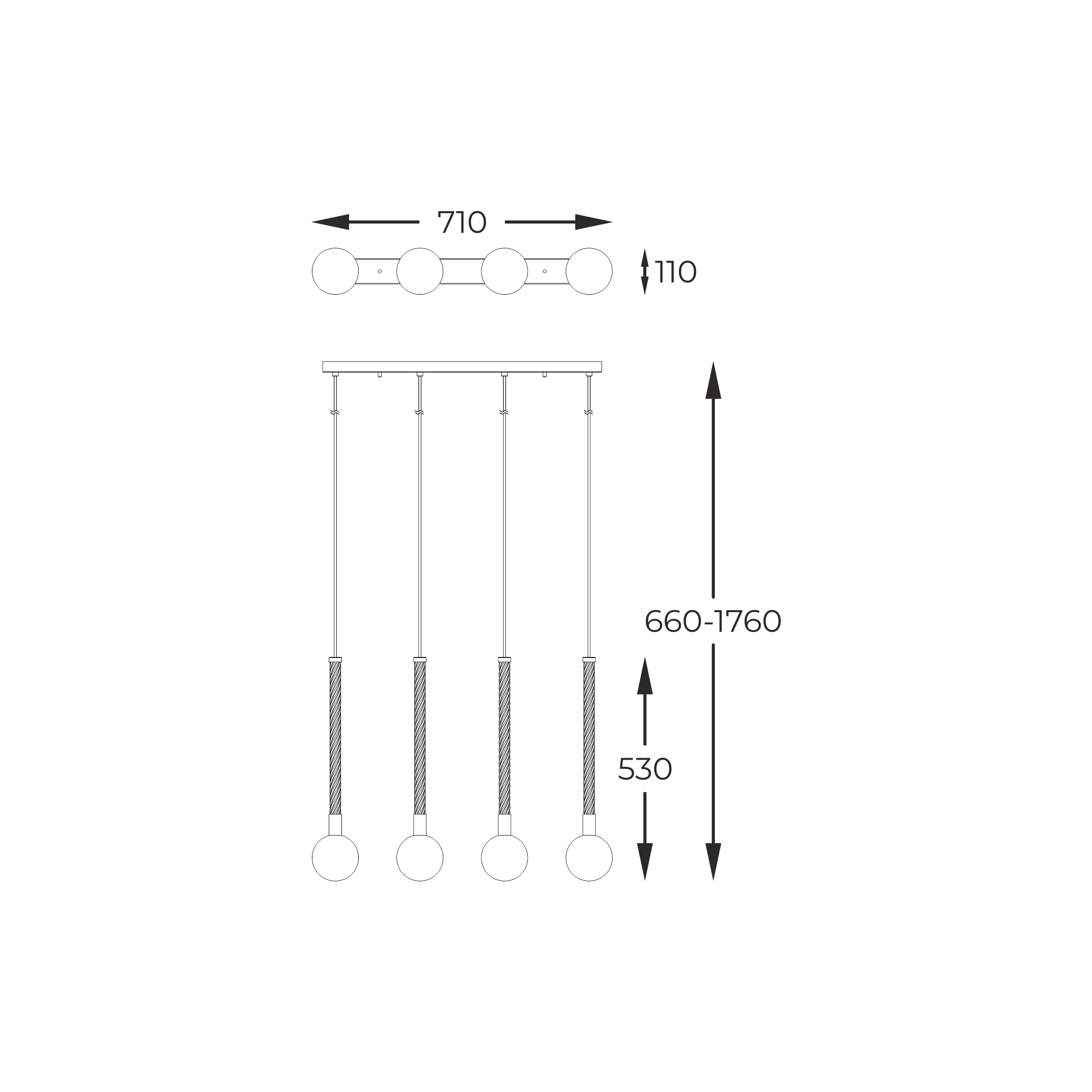 Підвісний світильник Zuma Line P0583-04A-2GHF MIDA купити
