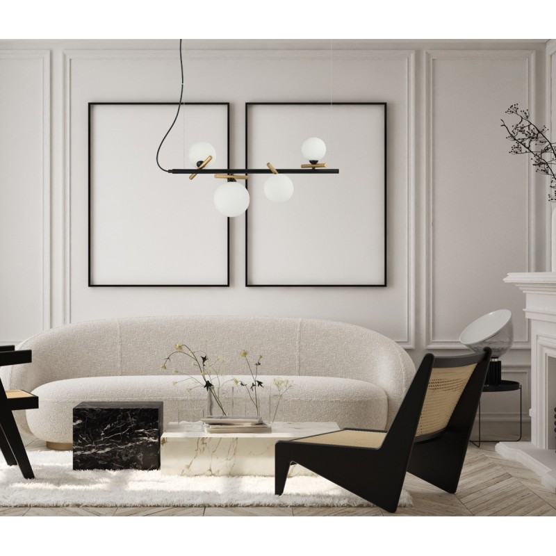 Люстра підвісна ITALUX PND-5622-4-BK-W Reverso купити