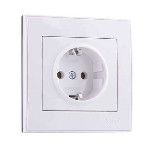 Розетка з/з, білий Lezard RAIN (703-0288-122B) купити