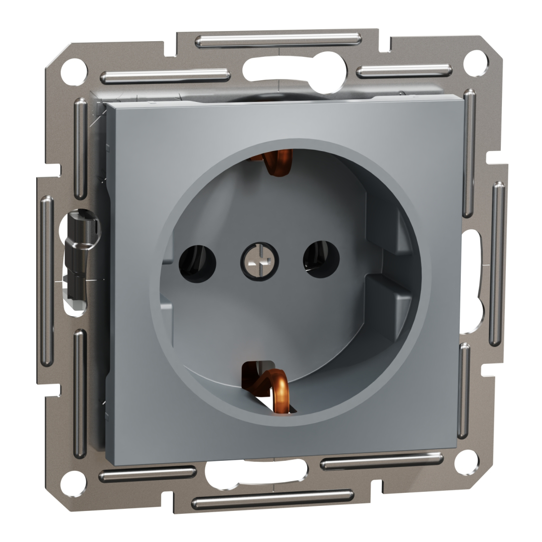 Розетка з заземляючим контактом, сталь (EPH2900162) купити