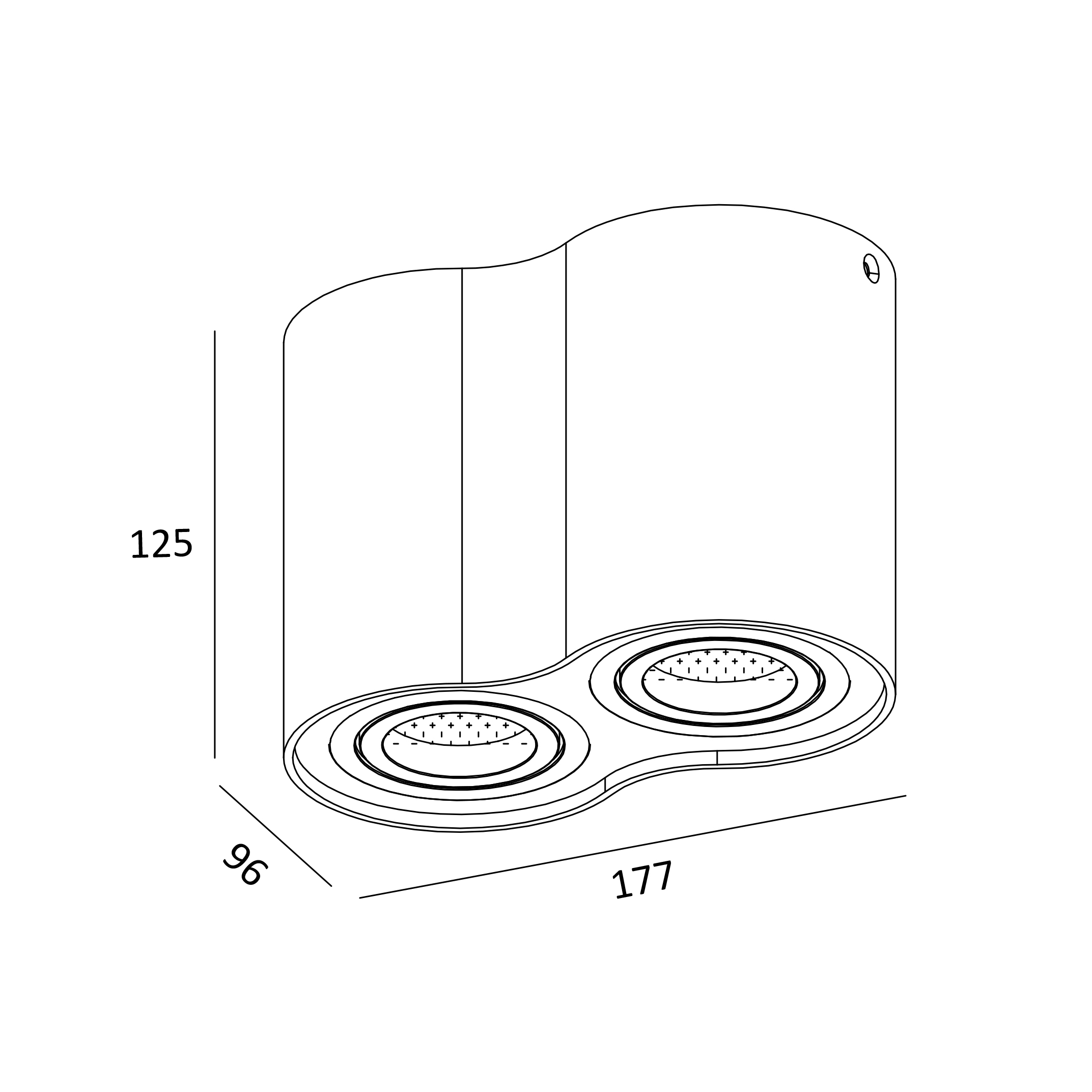 Точковий світильник Zuma Line 50407-BK RONDOO купити