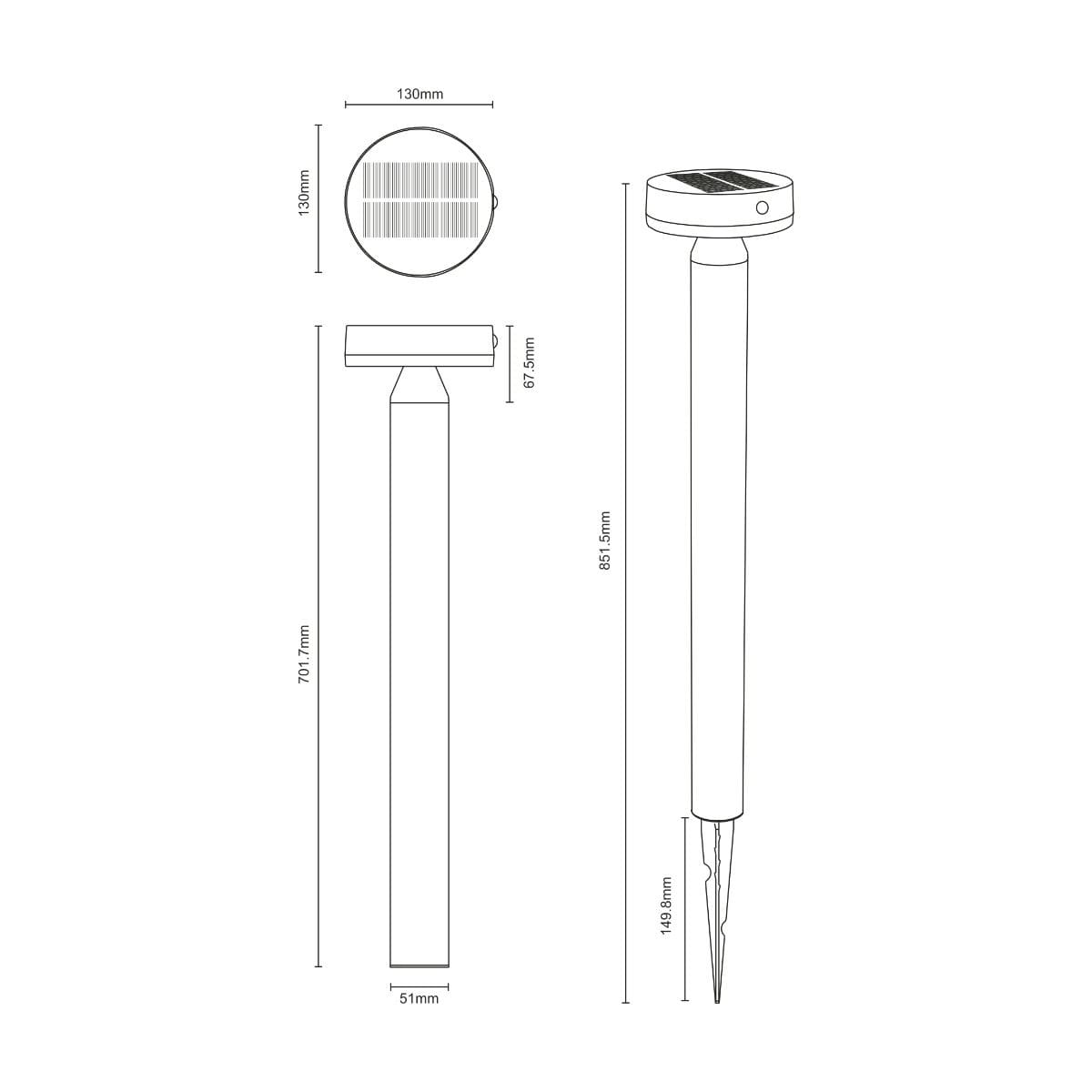 Вуличний стовпчик на сонячних батареях Zuma Line PT33613 CARLI купити