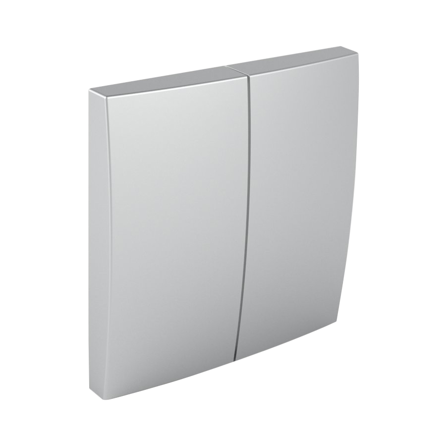 Клавиша выключателя 2кл. LOGUS металлик алюминиевый купити