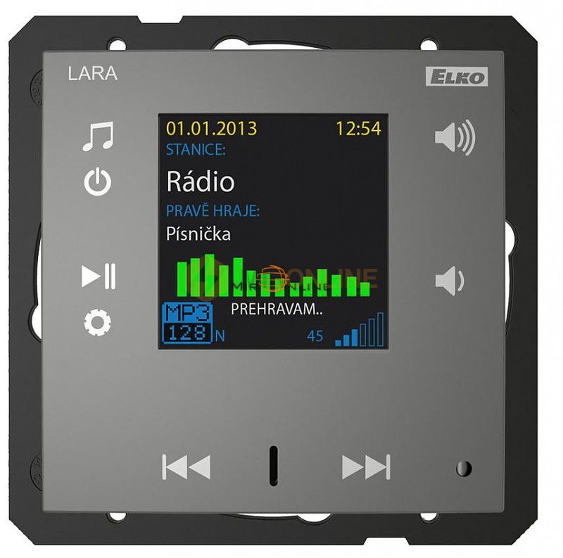 LARA Radio металлик графит купити