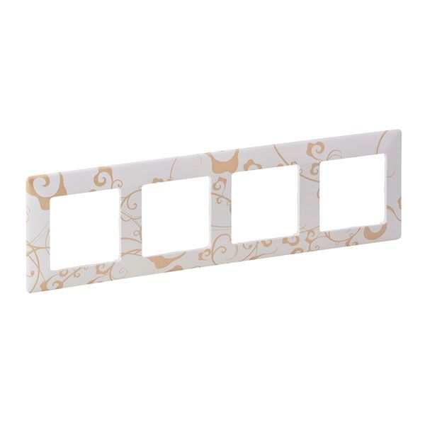Рамка 4 поста, ампир белый, Valena LIFE (754104) купити
