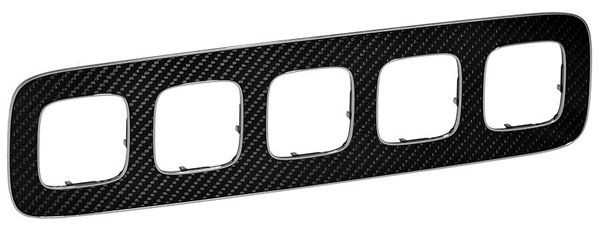 Рамка 5 постов, карбон, Valena ALLURE (754475) купити