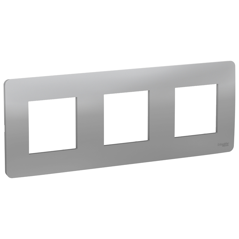 Рамка 3-постовая, UNICA STUDIO NU200630 алюминий купити