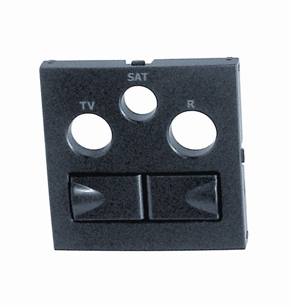 Центральная панель  розетки мультимедийной металлик графитовий купити