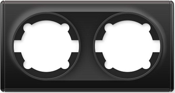Рамка на 2 прилади OneKeyElectro, колір чорний (OKE300204) купити
