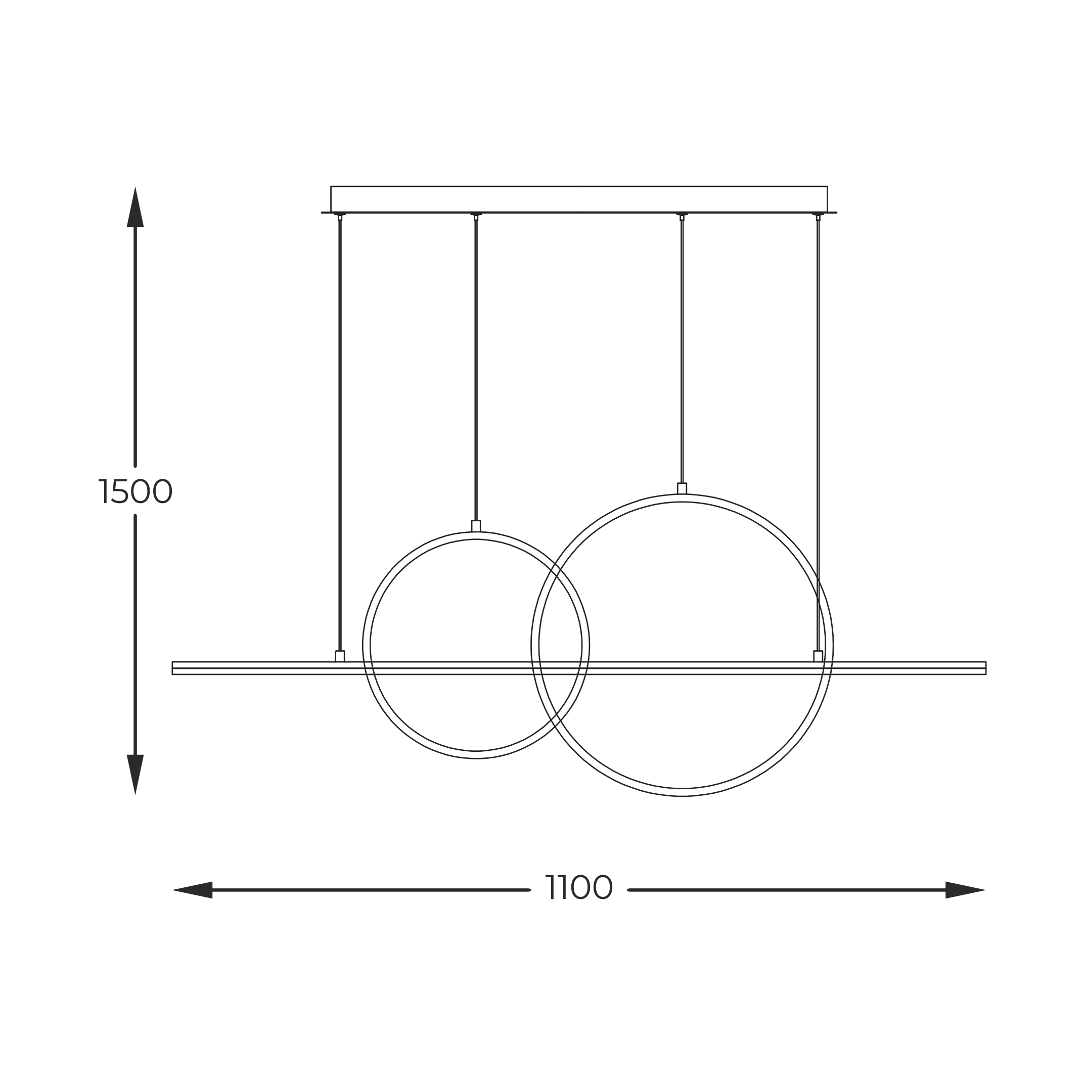 Підвісний світильник Zuma Line MD7358-2A-3GT CHOLET (59924) купити