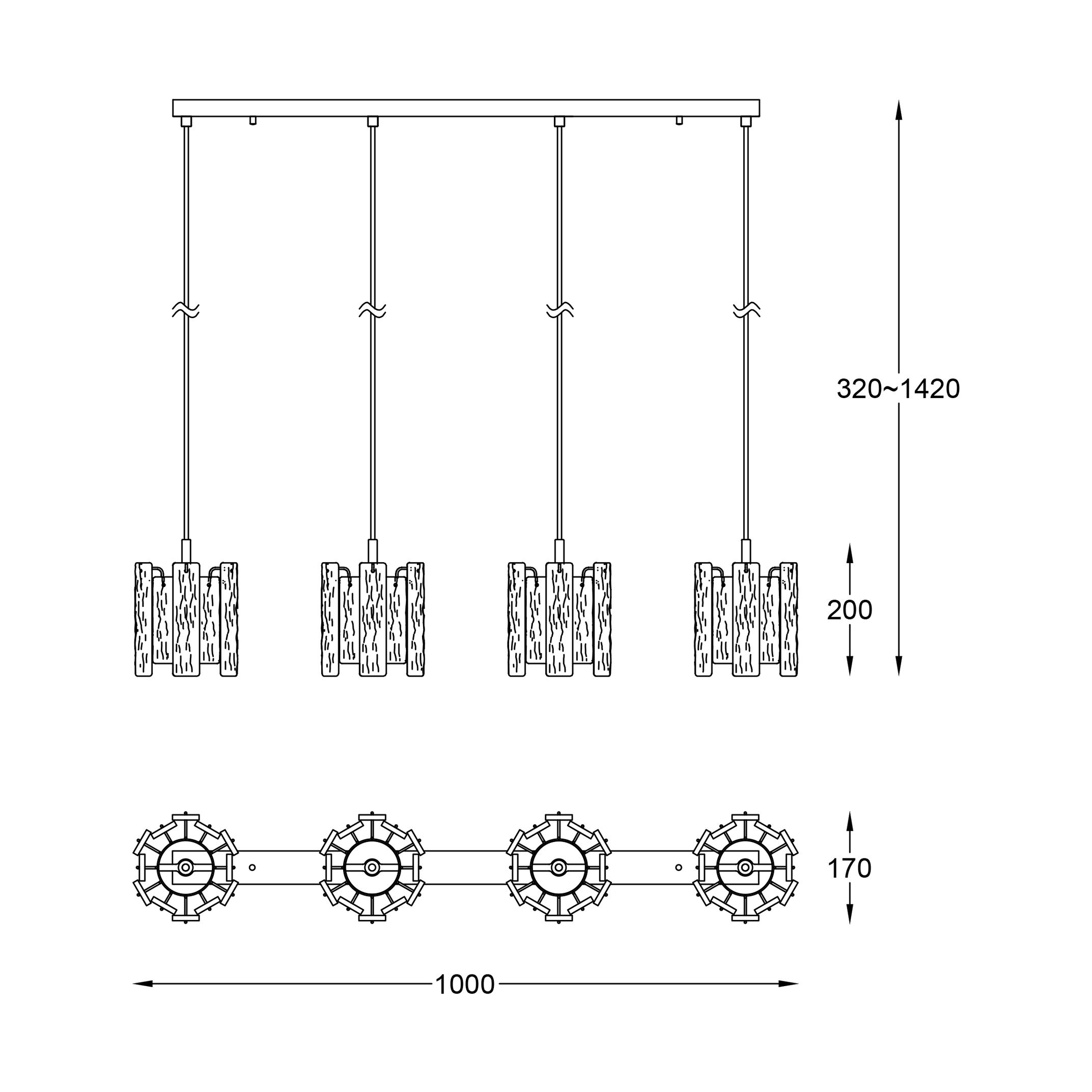 Подвесной светильник Zuma Line P0509-04C-B5AC FROZE купити