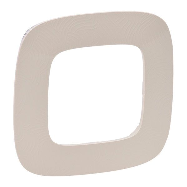 Рамка 1 пост, тиснение бежевое, Valena ALLURE (754381) купити