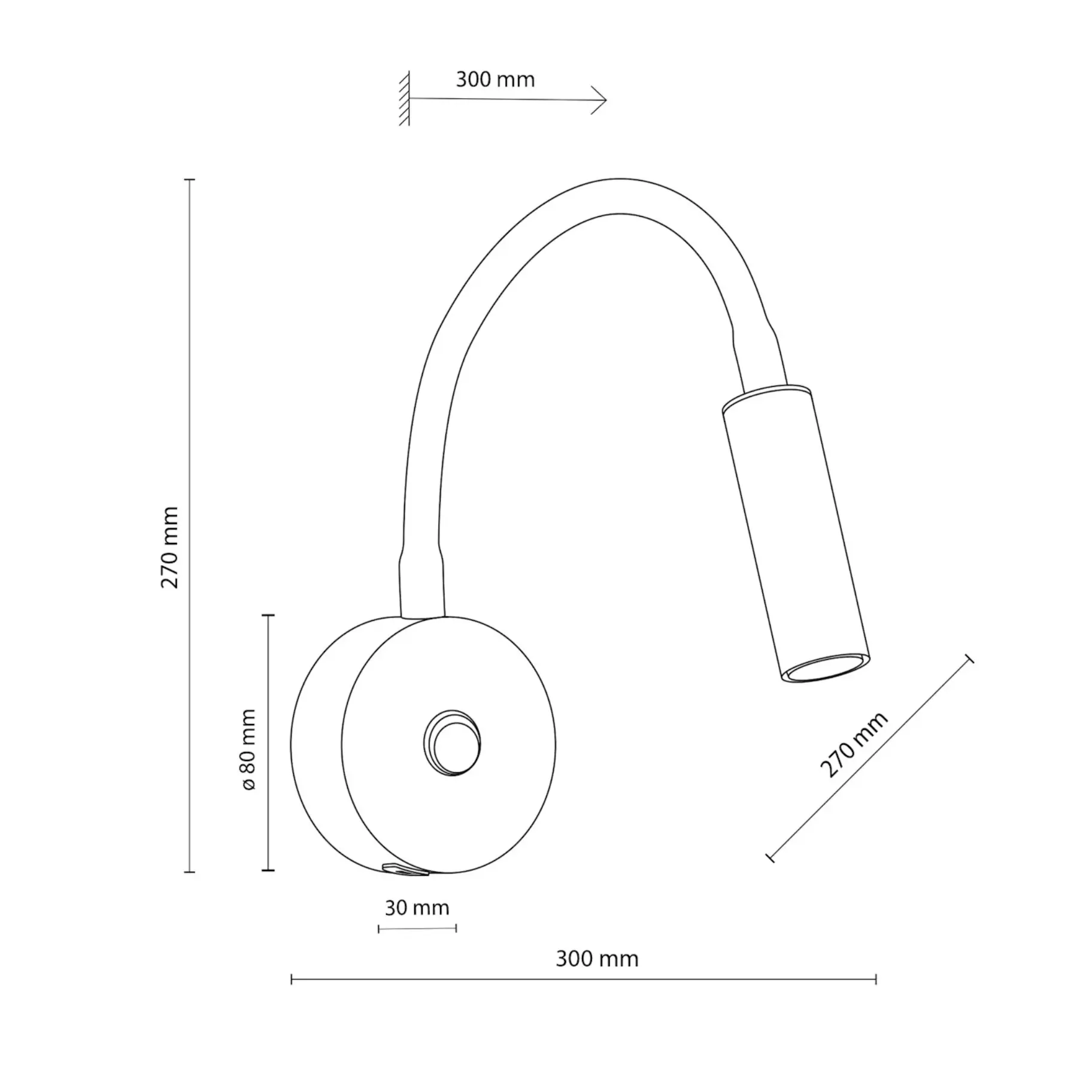 Настінний світильник TK Lighting 10202 LAGOS USB WHITE (30560) купити