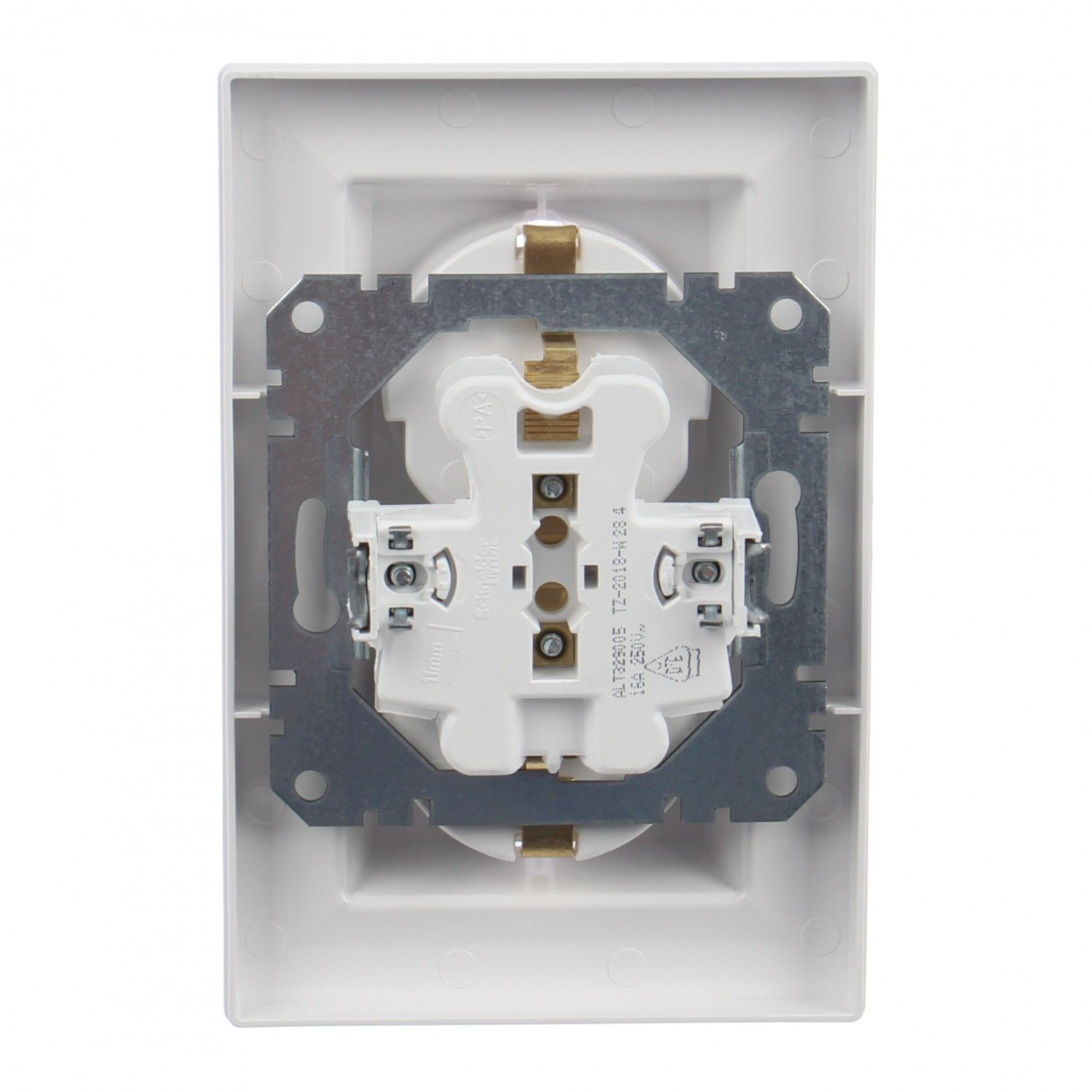 Розетка подвійна з заземляючим контактом, білий (EPH9900121) купити