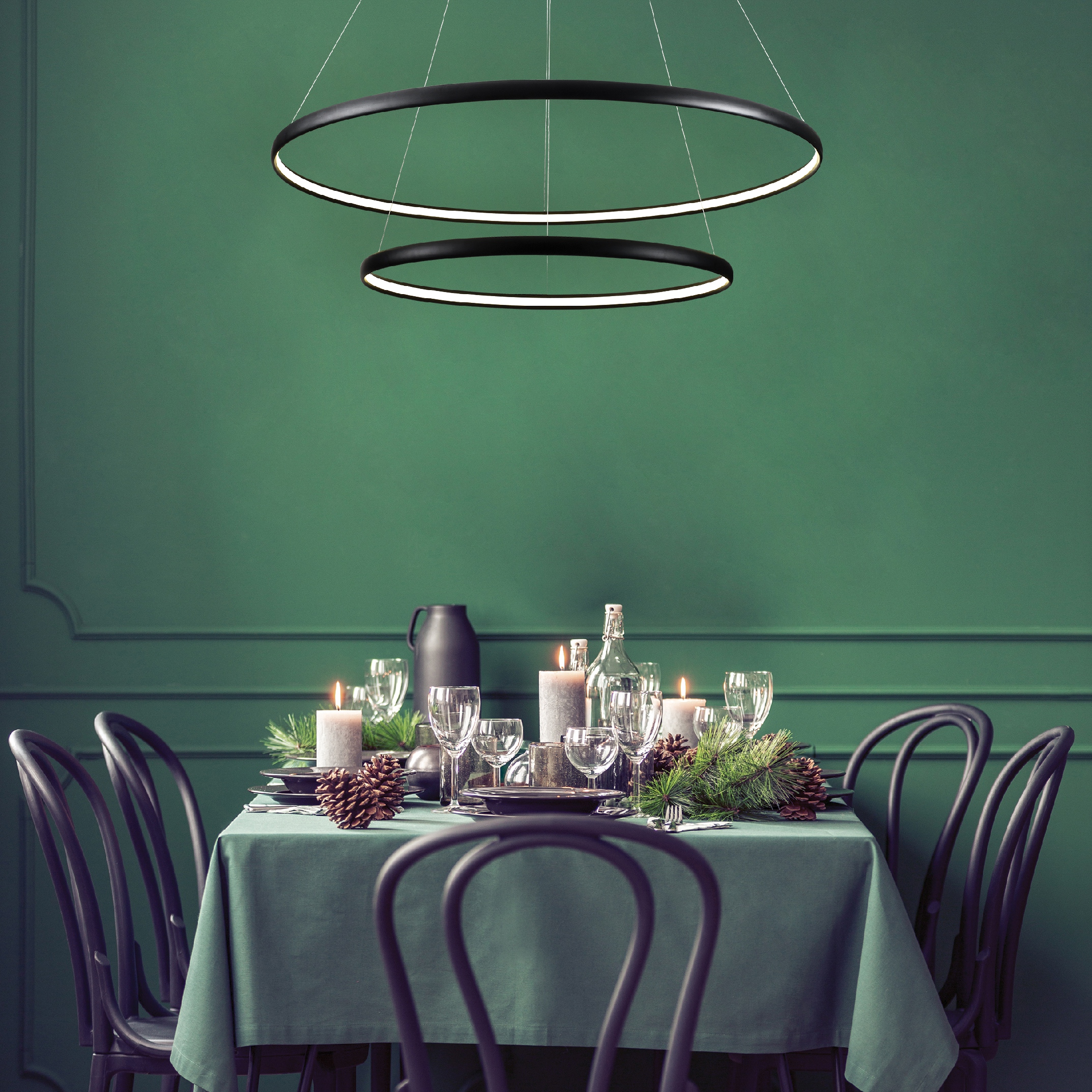 Підвісний світильник Zuma Line PL210503-800+1200-BK CARLO купити